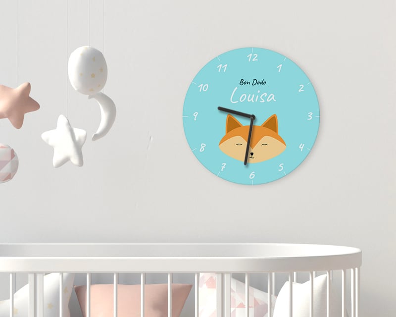 Horloge Personnalisable - Petit Renard