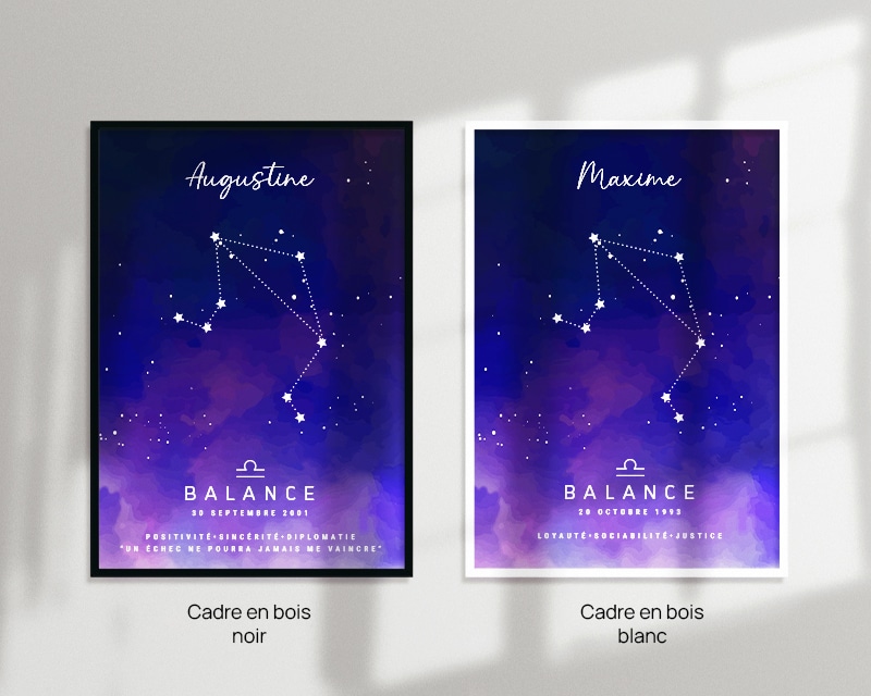 Affiche personnalisée Constellation - Balance