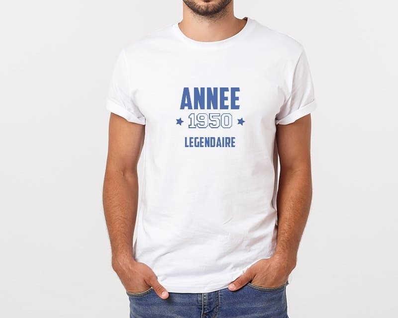 t-shirt blanc homme année vintage homme né en 1950