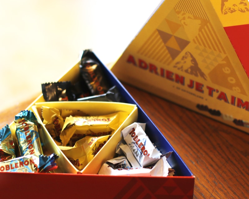 Boîte de mini Toblerone personnalisée - Mix chocolats