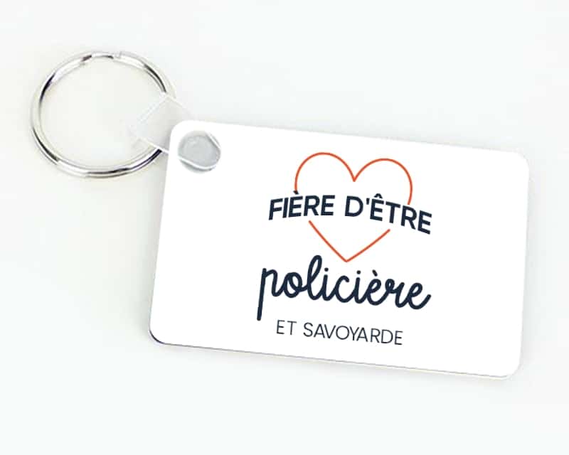 Porte-clés personnalisable - Fière d'être policière