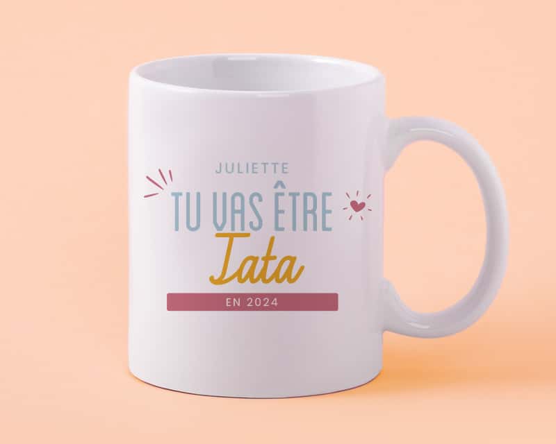 Mug personnalisé - Tu vas être tata