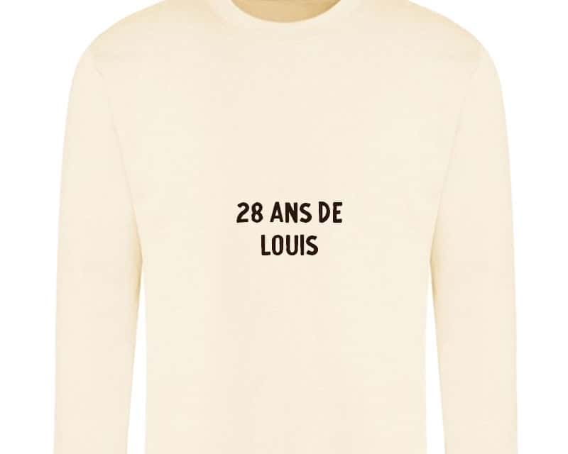 Sweat personnalisable homme 28 ans