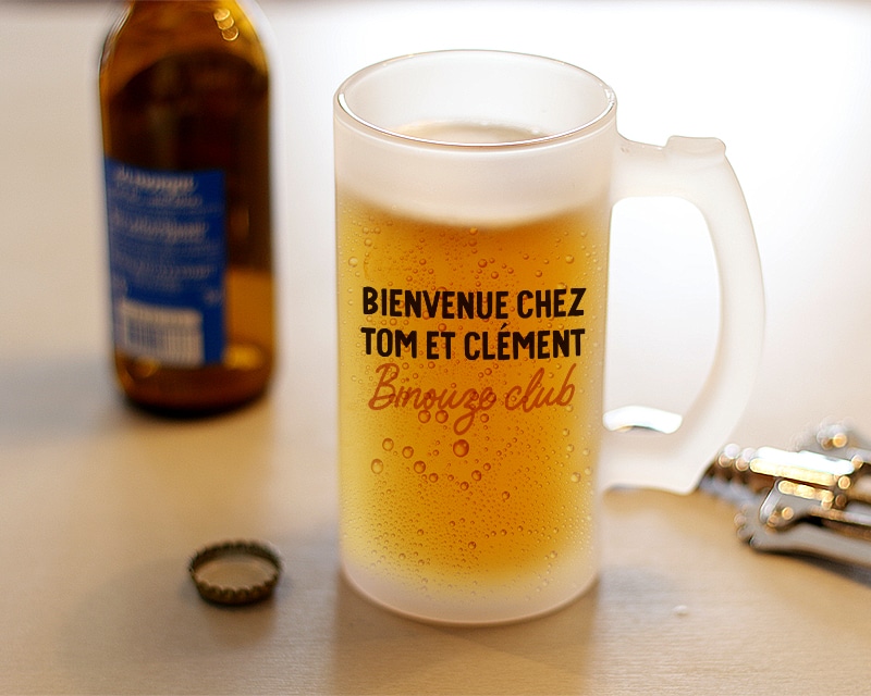 Verre à bière chope message générique année 1925