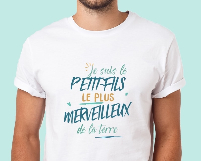 T-Shirt homme personnalisé : Petit-fils le plus...