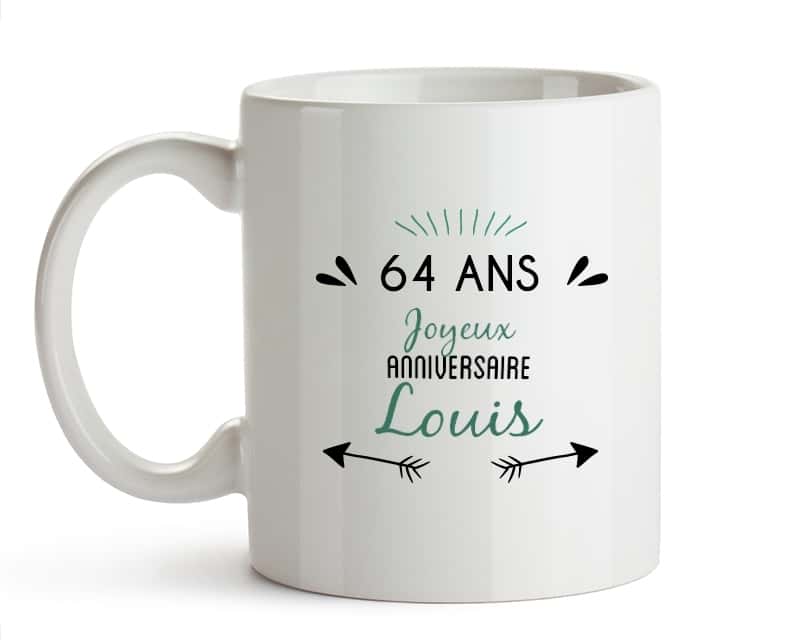 Mug personnalisable homme 64 ans