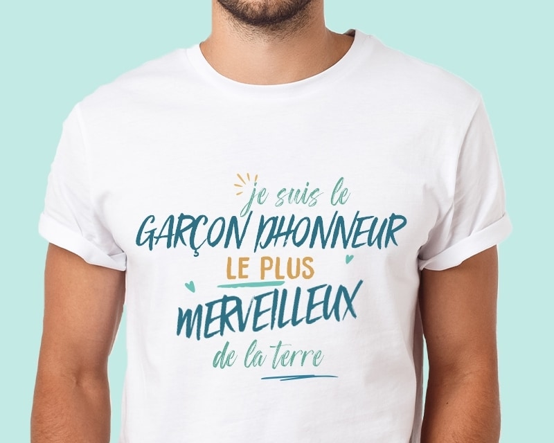 T-Shirt homme personnalisé : Garçon d'honneur le plus...