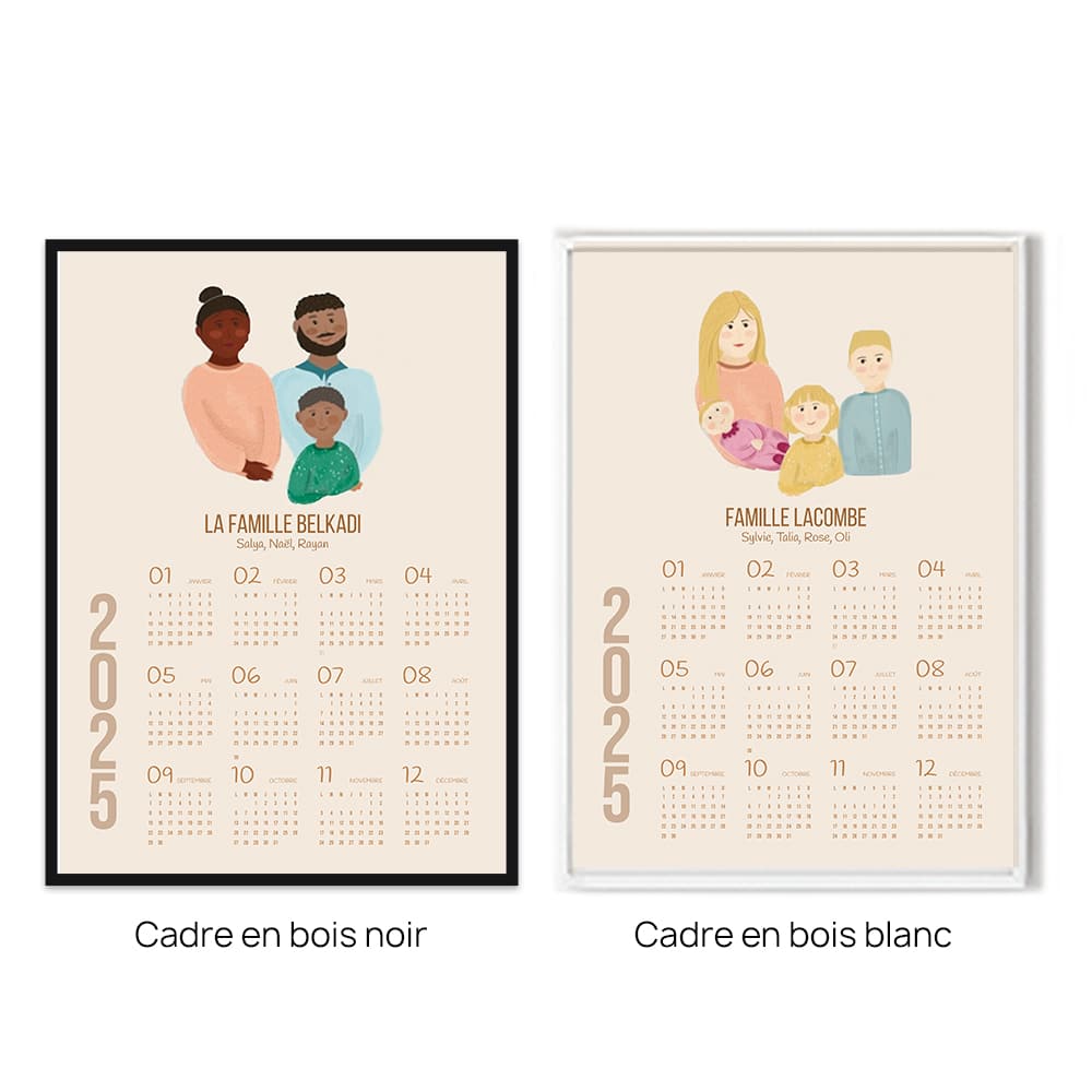 Calendrier personnalisé - Portrait de Famille