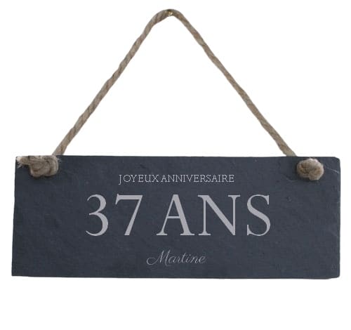 Plaque de porte en ardoise femme 37 ans