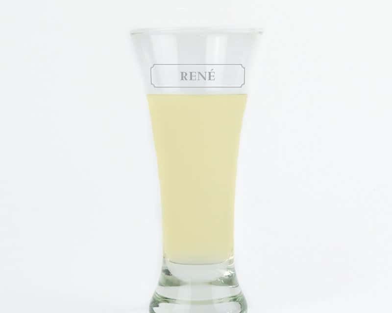 Verre à ricard long personnalisé pour un René