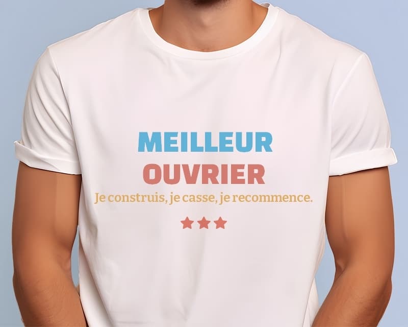 Tee shirt personnalisé homme - Meilleur Ouvrier