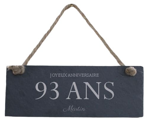 Plaque de porte personnalisable homme 93 ans