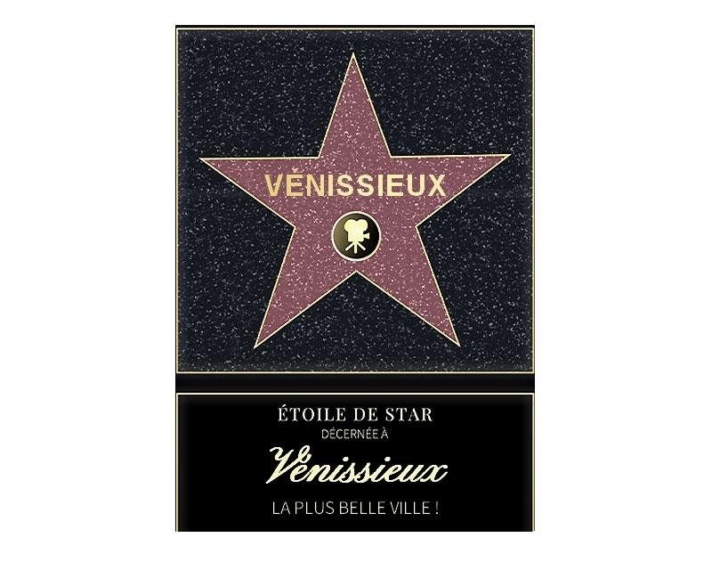 Affiche etoile de star personnalisé Vénissieux