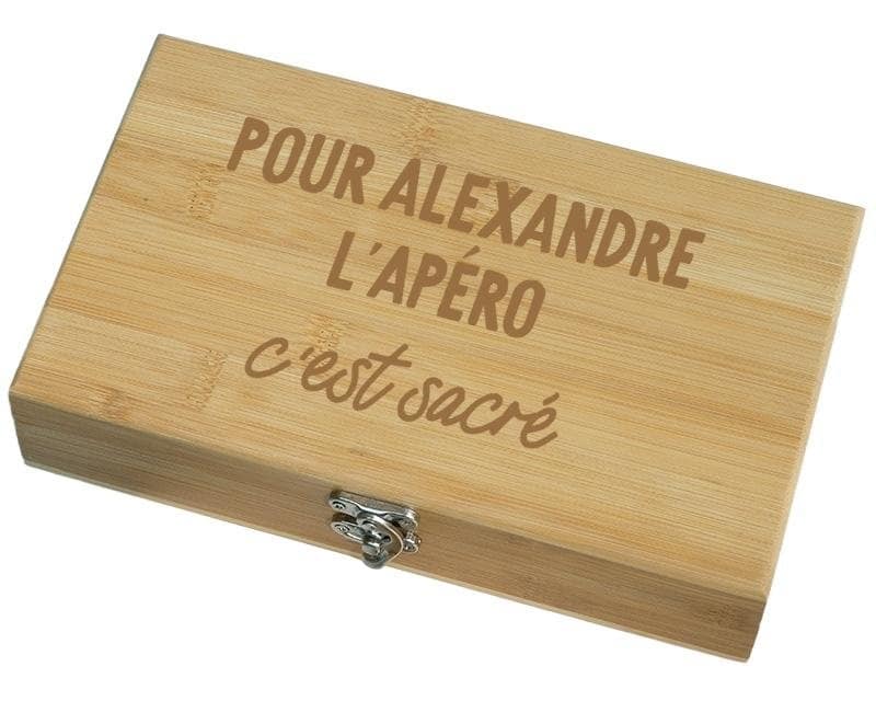 Coffret sommelier 5 accessoires personnalisé pour un Alexandre