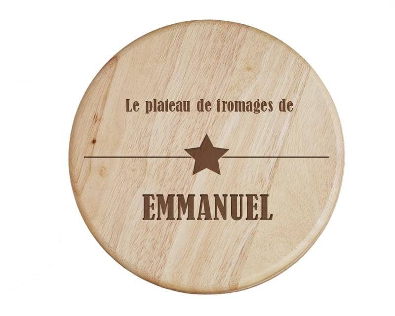 Set à fromage personnalisé pour un Emmanuel