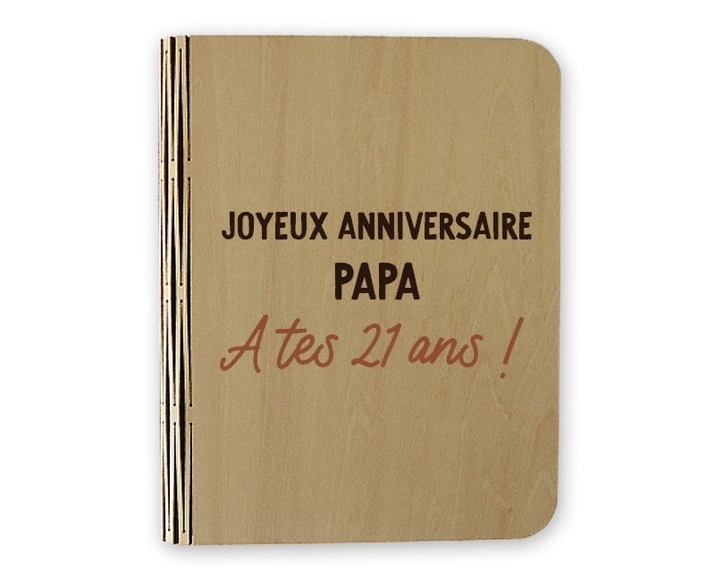 Lampe livre lumineux message papa 21 ans