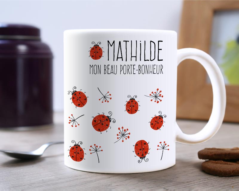 Tasse personnalis e Coccinelle Porte bonheur Cadeaux