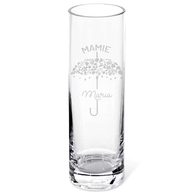 Vase cylindrique personnalisé Je t'aime - Cadeaux.com