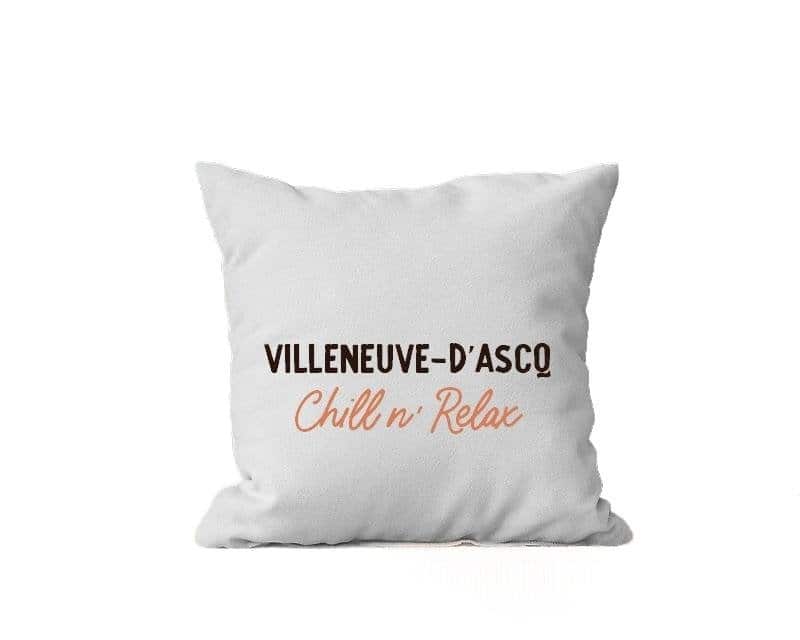 Coussin personnalisé Villeneuve-d'Ascq