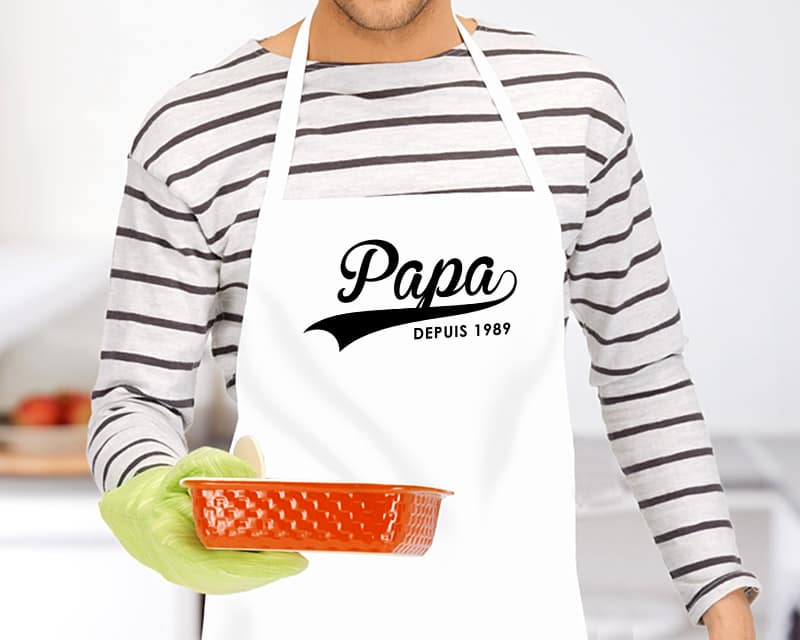 Tablier personnalisé - Papa Depuis