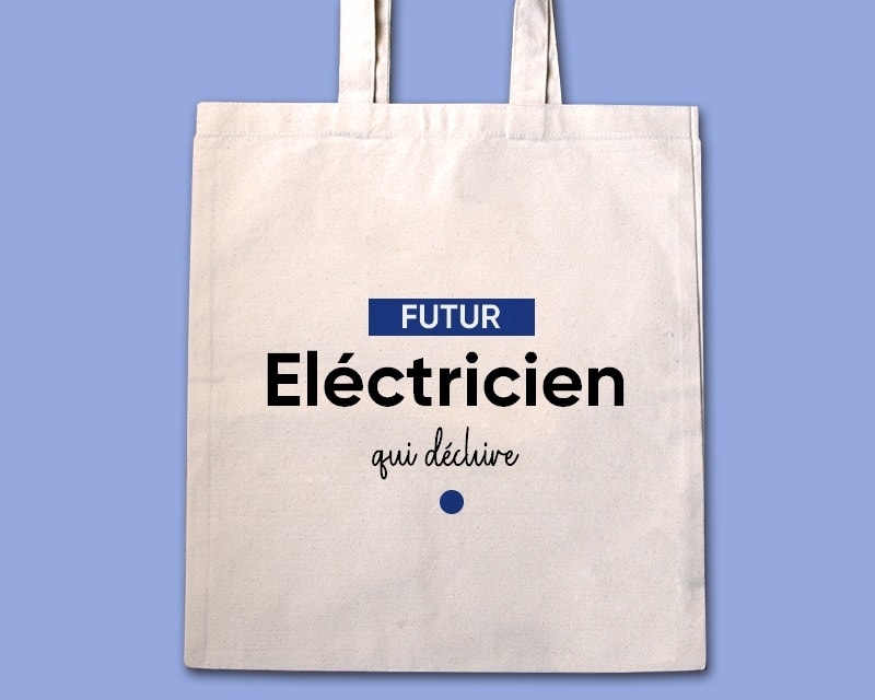 Tote bag personnalisable - Futur eléctricien