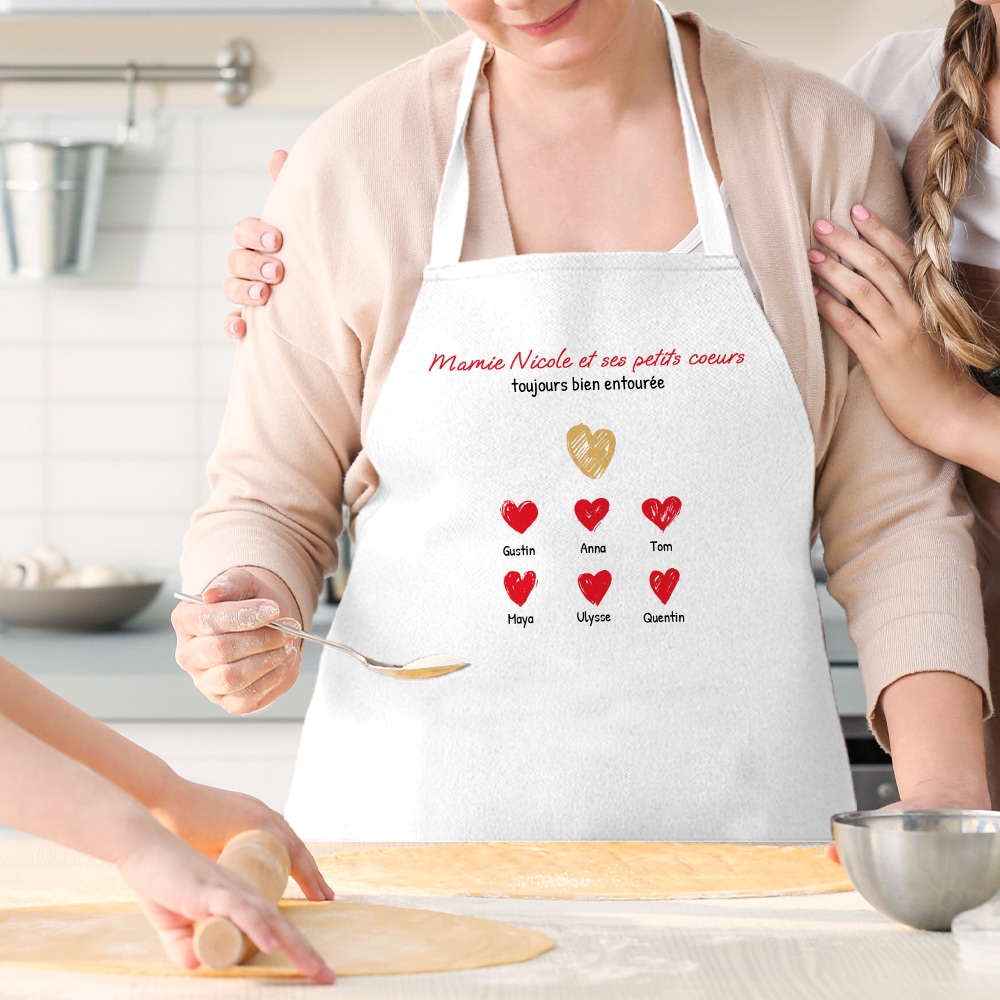 Coffret cuisine - Tablier et pot à biscuits personnalisés