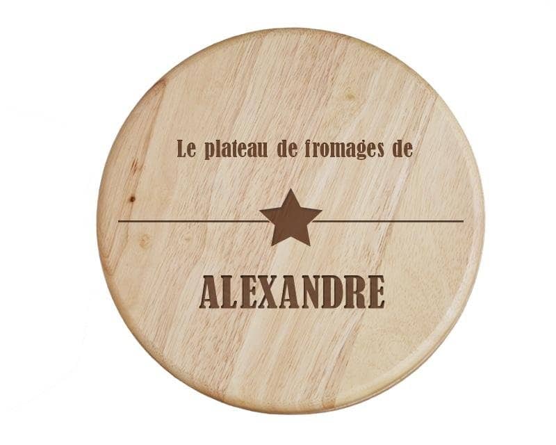 Set à fromage personnalisé pour un Alexandre