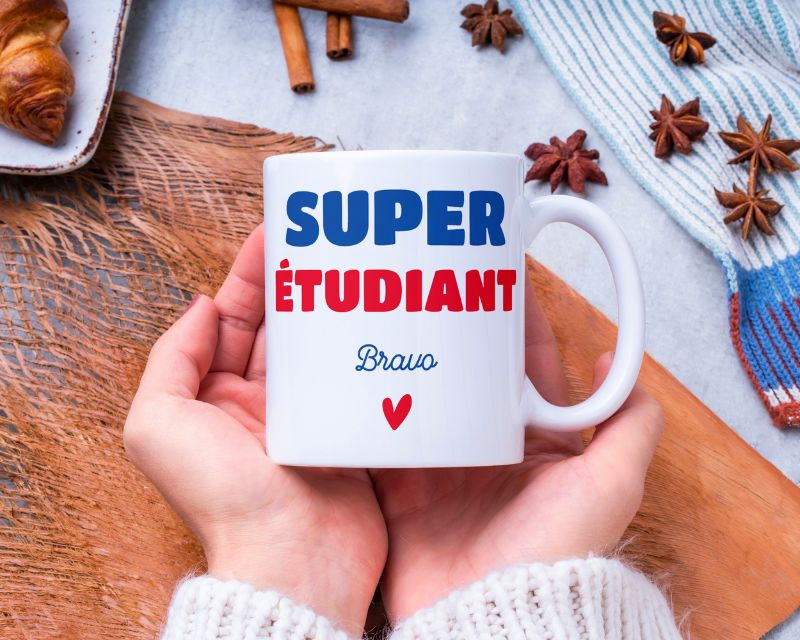 Mug personnalisé - Super Étudiant 