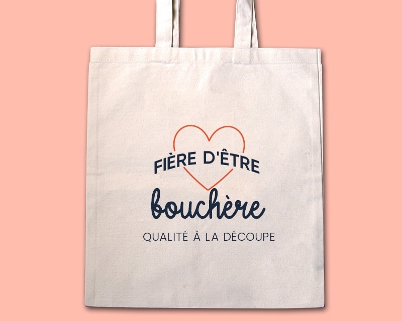 Tote bag personnalisable - Fière d'être bouchère