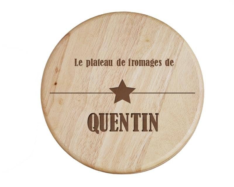 Set à fromage personnalisé pour un Quentin