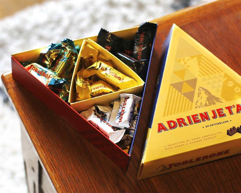 Boîte de mini Toblerone personnalisée - Mix chocolats