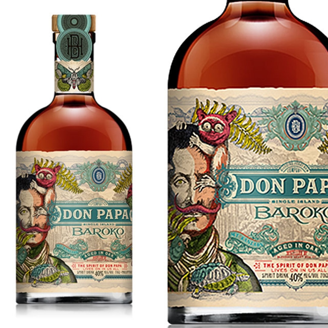 Bouteille de rhum Don Papa et verre personnalisé - Cadeaux.com