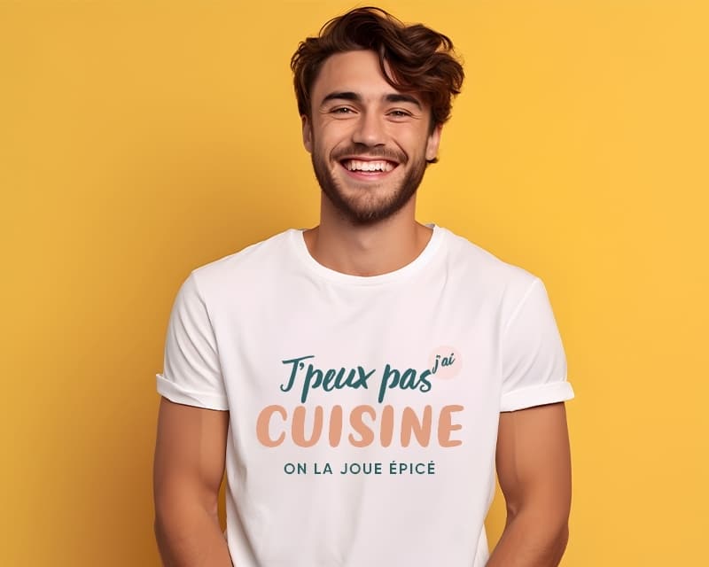 Tee shirt personnalisé homme - J'peux pas j'ai cuisine