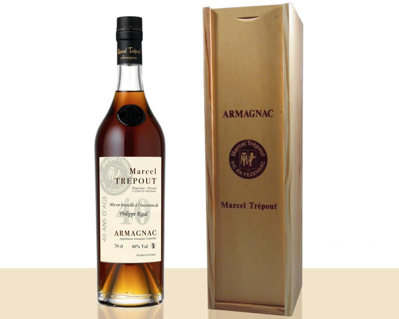 Bouteille d'Armagnac personnalisée 40 ans