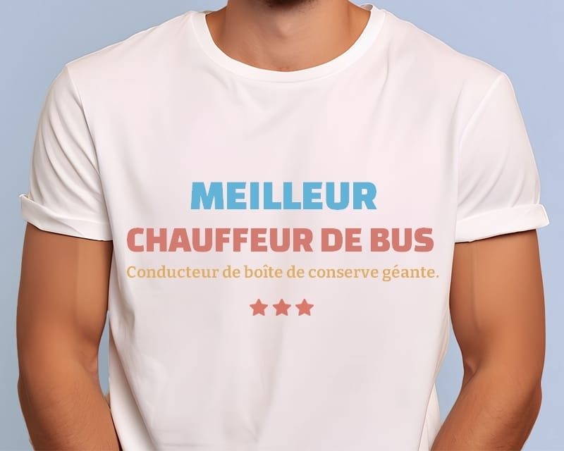 Tee shirt personnalisé homme - Meilleur Chauffeur de bus