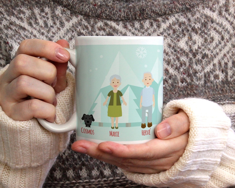 Mug Noël personnalisé - Family Circus