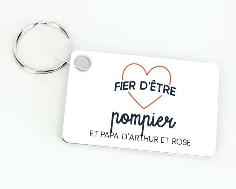 Porte-clés personnalisable - Fier d'être pompier