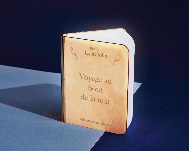 Lampe livre lumineux personnalisé - Première de couverture