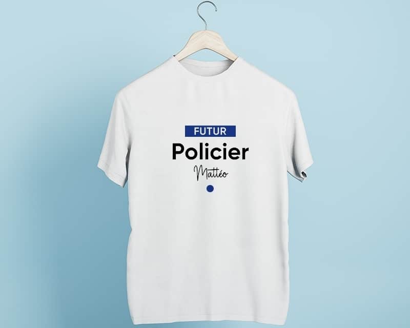 Tee shirt personnalisé homme - Futur policier