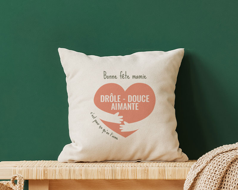 Coussin personnalisé - C'est pour ça qu'on t'aime