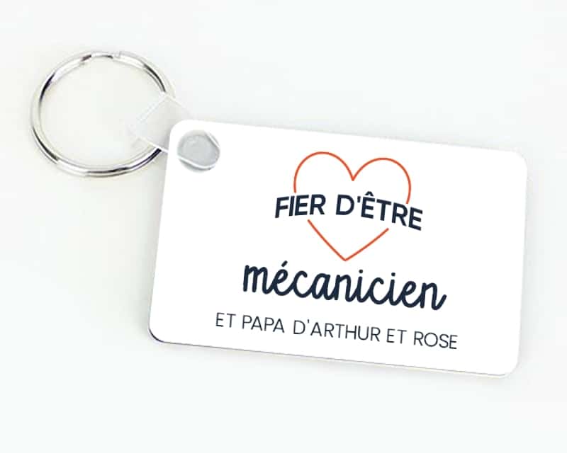 Porte-clés personnalisable - Fier d'être mécanicien