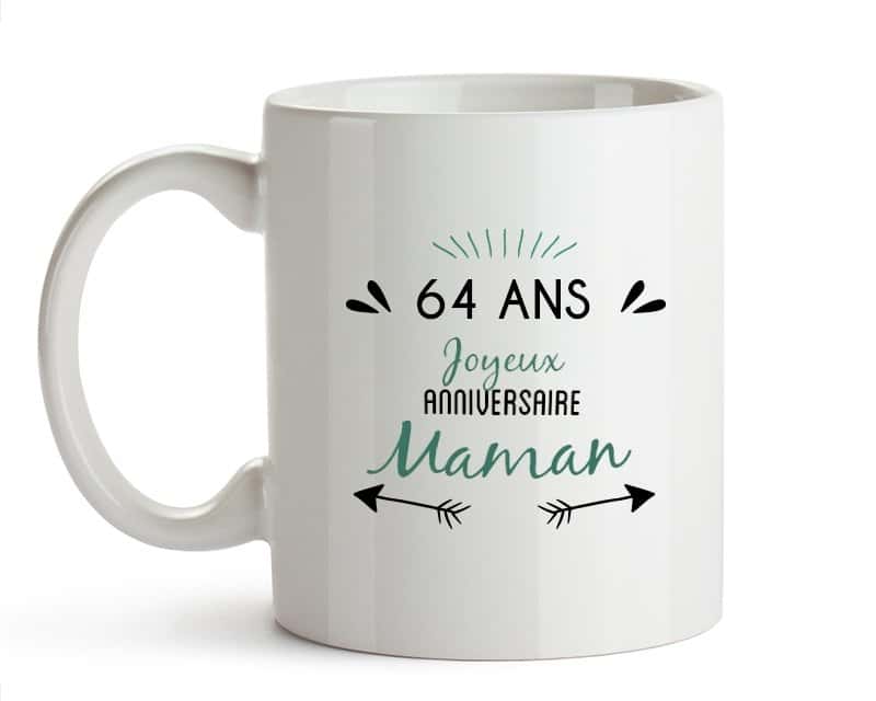 Mug message positif maman 64 ans