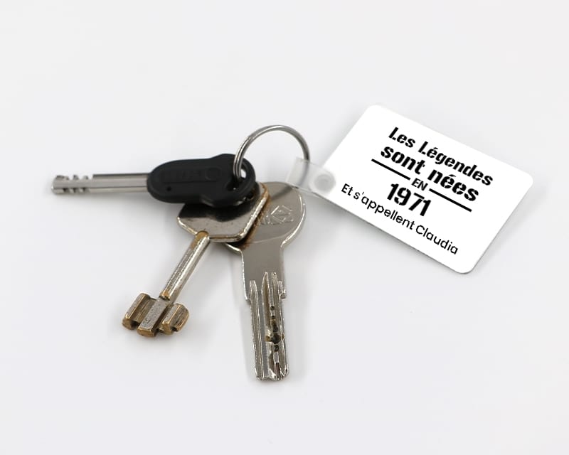 Porte-clés personnalisé - Les Légendes sont nées en 1971