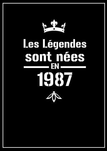 affiche légendes homme né en 1987