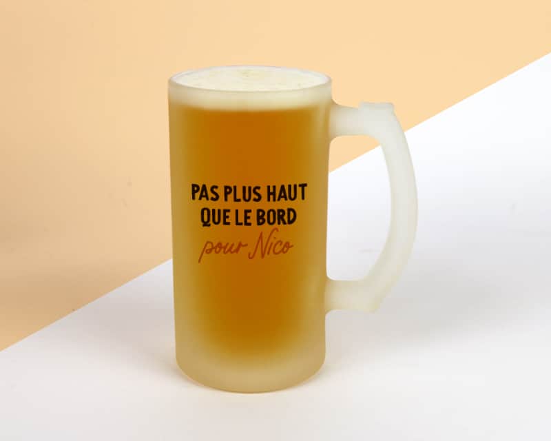 Verre à bière chope personnalisé pour un Jean