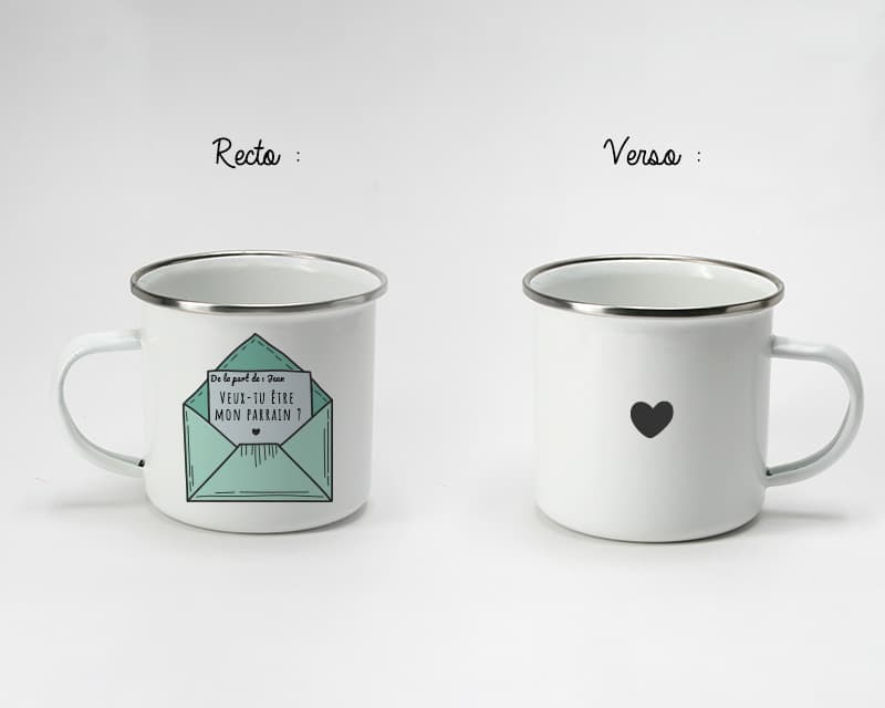 Mug émaillé personnalisé - Veux-tu être ... ?