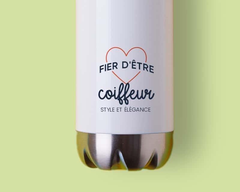 Gourde personnalisable - Fier d'être coiffeur