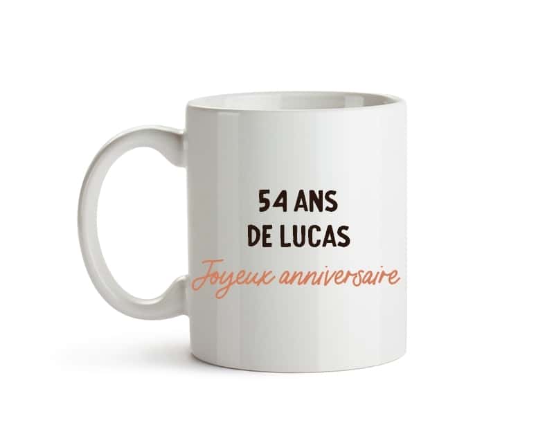 Mug personnalisable homme 54 ans