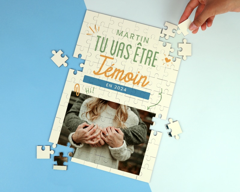 Puzzle personnalisable - Tu vas être témoin