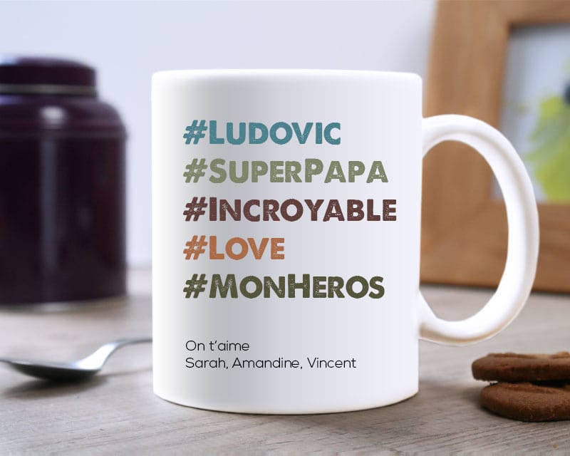 Mug personnalisé message - Hashtag